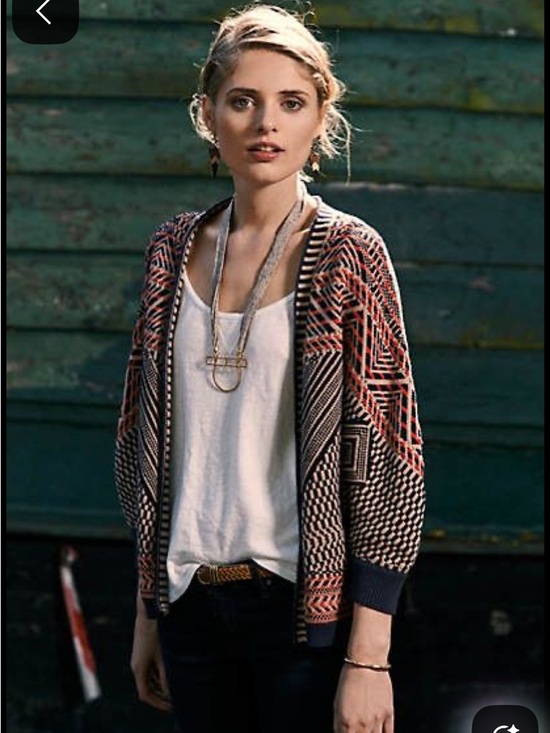 Anthropologie Sweaters - Anthropologie Moth Jacquard Circle Cardi sweater